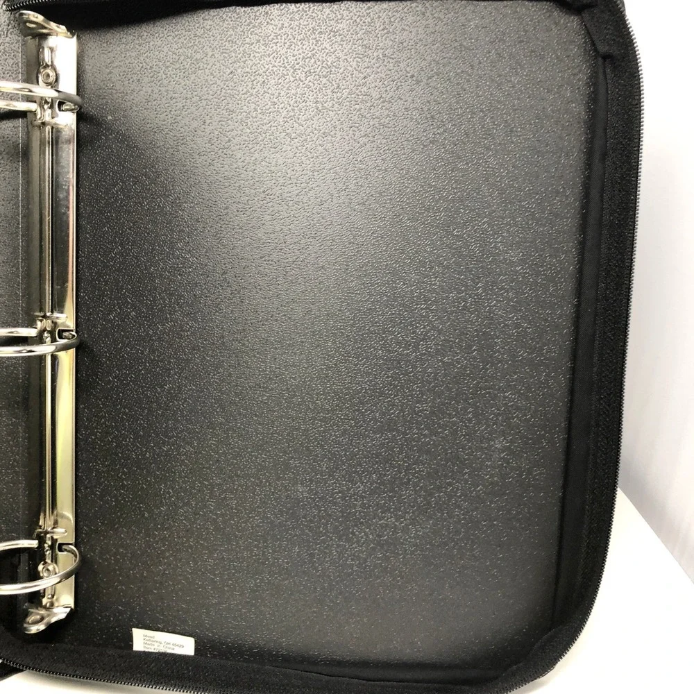 Five Star 2 Inch Zipper Binder, 3 Ring Binder, 6-Pocket Expanding File-Black